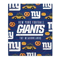 Couverture polaire avec logo de la ville natale des Giants de New York 60'' x 70''