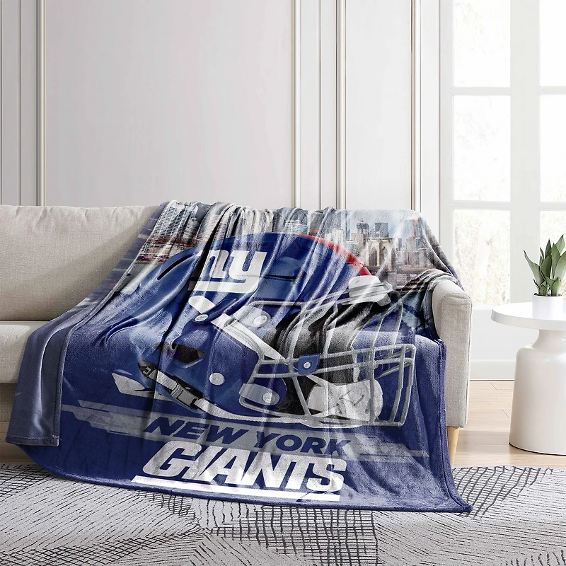 Couverture de croquis de ville 66" x 90" des Giants de New York