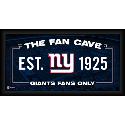 Collage encadré de grotte de fans des Giants de New York 10" x 20"