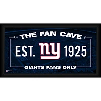 New York Giants Framed 10" x 20" Fan Cave Collage
