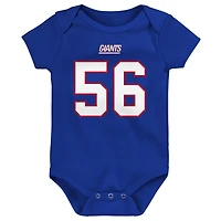 Newborn & Infant Mitchell Ness Lawrence Taylor Royal New York Giants Retro Name Number Bodysuit