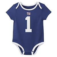Ensemble de 3 bodies Nike Malik Nabers pour nouveau-né et bébé, avec nom numéro des New York Giants