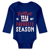Vêtements pour nouveau-nés et nourrissons par Erin Andrews Ensemble trois pièces body pantalon Turn Me Around des New York Giants