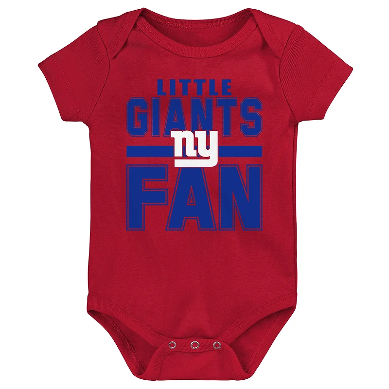 Newborn Outerstuff New York Giants Little Tike 3-Piece Bodysuit Set