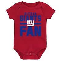 Newborn Outerstuff New York Giants Little Tike 3-Piece Bodysuit Set
