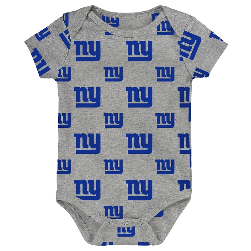 Newborn Outerstuff New York Giants Little Tike 3-Piece Bodysuit Set