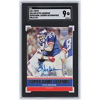 Carte 9 authentifiée SGC autographiée par Ottis Anderson des New York Giants, Topps Super Bowl Legends Gold 2011 #SBA-XXV #3/10