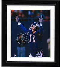 Photo dédicacée de Phil Simms (New York Giants), format 20 x 25 cm, bras levés, en signe de célébration