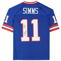Phil Simms New York Giants Autographed Mitchell & Ness Blue Replica Jersey with "SB XXI MVP" Inscription