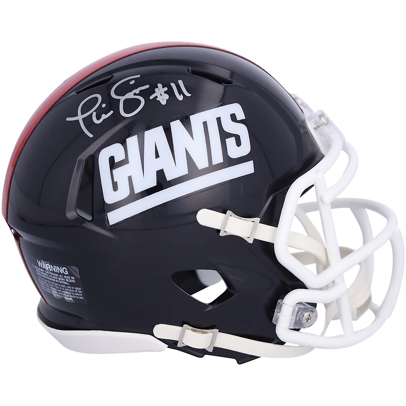 Phil Simms New York Giants Autographed Riddell 1981-1999 Throwback Speed Mini Helmet