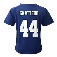Maillot de match Nike Cam Skattebo Royal des Giants New York pour enfants d'âge préscolaire