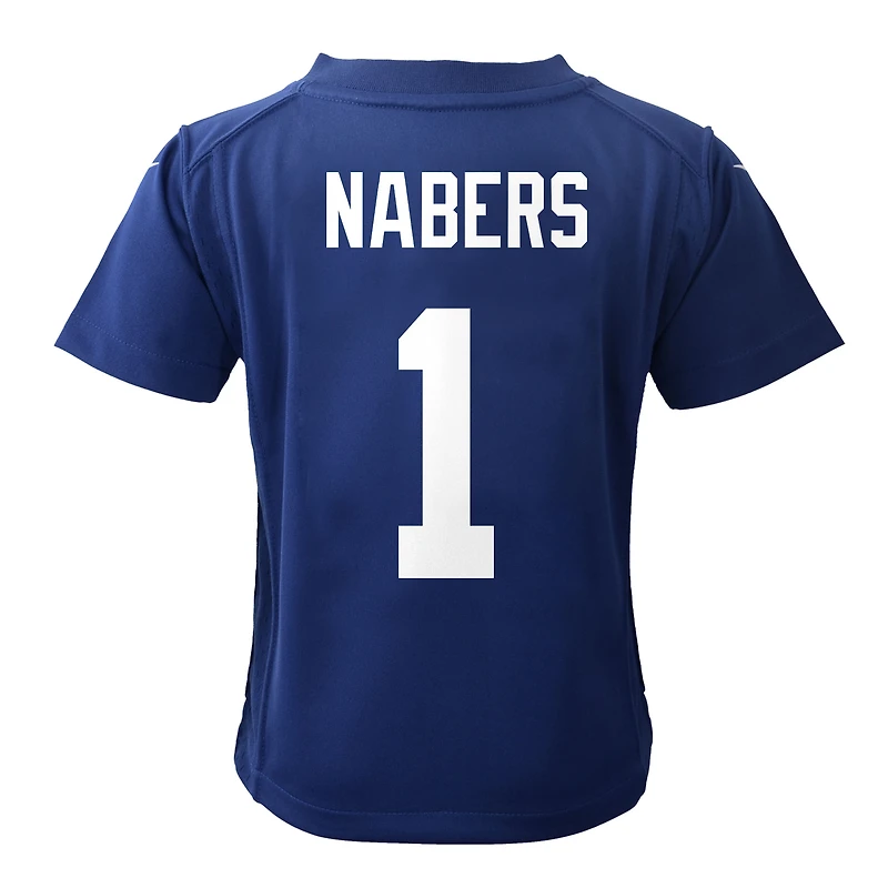 Preschool Nike Malik Nabers Royal New York Giants Team Player Game Jersey