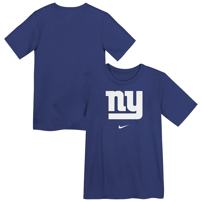 T-shirt Nike Royal New York Giants pour enfant d'âge préscolaire avec logo Legend Performance