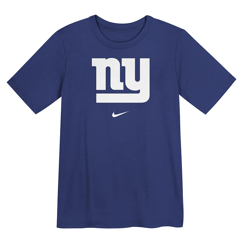 T-shirt Nike Royal New York Giants pour enfant d'âge préscolaire avec logo Legend Performance