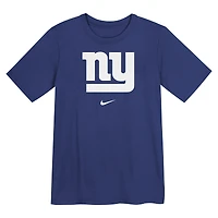 T-shirt Nike Royal New York Giants pour enfant d'âge préscolaire avec logo Legend Performance