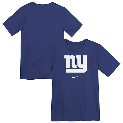 T-shirt Nike Royal New York Giants pour enfant d'âge préscolaire avec logo Legend Performance