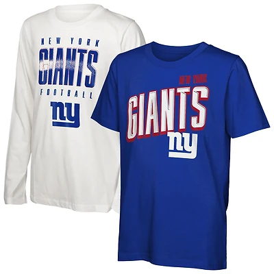 Preschool Outerstuff New York Giants The Mix Combo T-Shirt Set