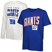 Preschool Outerstuff New York Giants The Mix Combo T-Shirt Set
