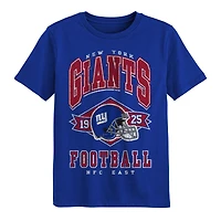 T-shirt de lancement des Giants New York pour enfants d'âge préscolaire Outerstuff Royal