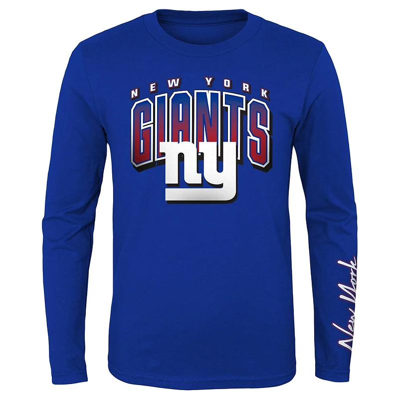 Preschool Red/Royal New York Giants Fan Fave T-Shirt Combo Set