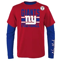 Preschool Red/Royal New York Giants Fan Fave T-Shirt Combo Set