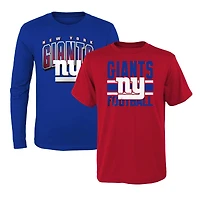 Preschool Red/Royal New York Giants Fan Fave T-Shirt Combo Set