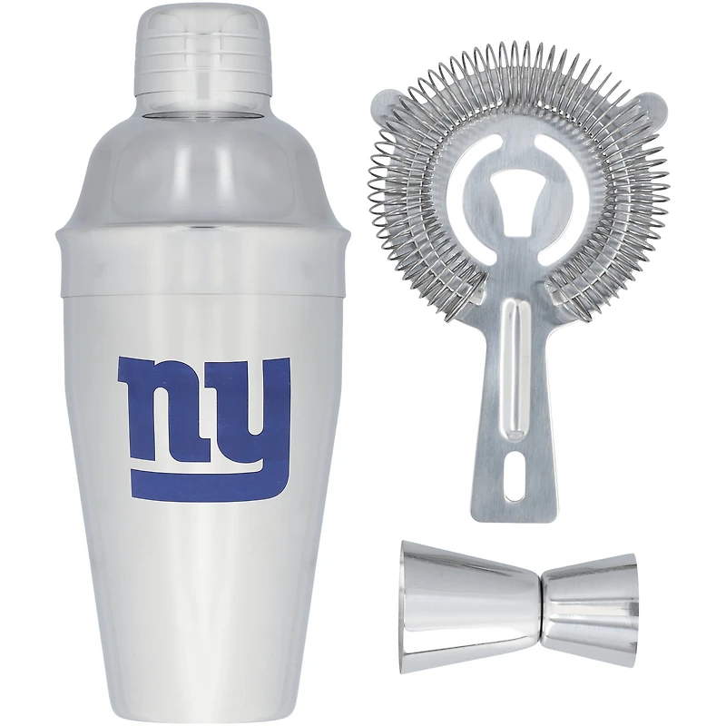 The Memory Company New York Giants Ensemble shaker, passoire et doseur en acier inoxydable