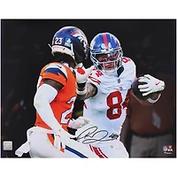 Theo Johnson New York Giants Autographed 16" x 20" Stiff Arm Spotlight Photograph  