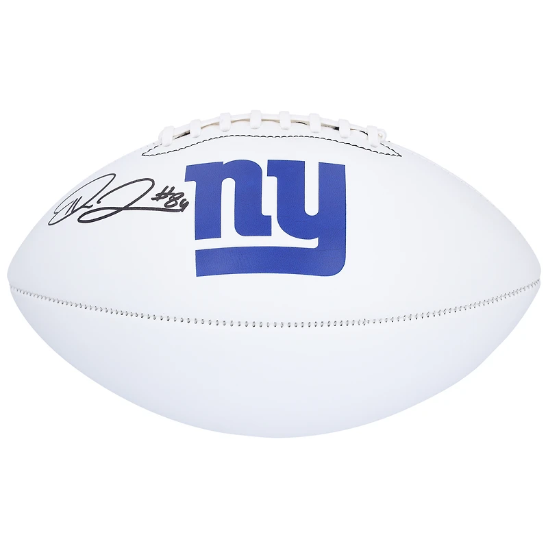 Theo Johnson New York Giants Autographed Franklin White Panel Football
