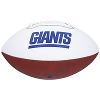 Theo Johnson New York Giants Autographed Franklin White Panel Football  