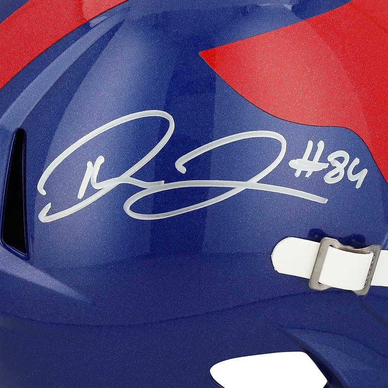 Casque réplique Riddell 2024 Alternate Speed ​​autographié par Theo Johnson des Giants de New York