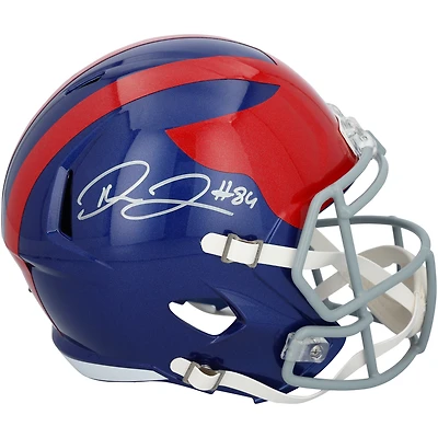 Casque réplique Riddell 2024 Alternate Speed ​​autographié par Theo Johnson des Giants de New York