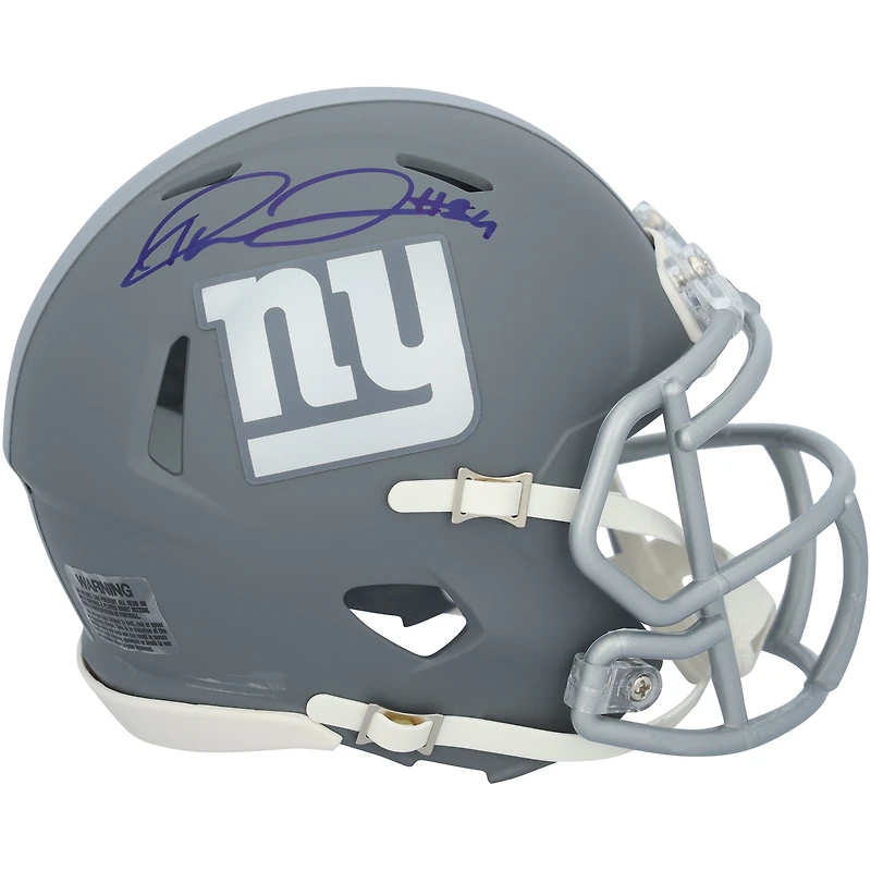 Theo Johnson New York Giants Autographed Riddell Slate Speed Mini Helmet  