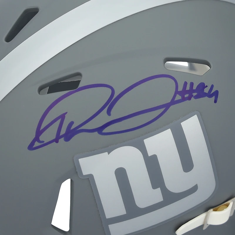 Theo Johnson New York Giants Autographed Riddell Slate Speed Mini Helmet  