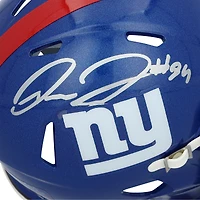 Mini-casque Riddell Speed ​​autographié par Theo Johnson, joueur des Giants de New York