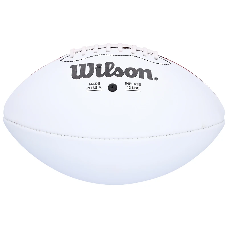 Theo Johnson New York Giants Autographed Wilson 100th Season White Panel Football