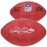 Ballon de football Wilson Duke en couleur autographié par Theo Johnson, des Giants de New York