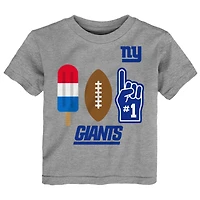 T-shirt gris pour tout-petit New York Giants style américain