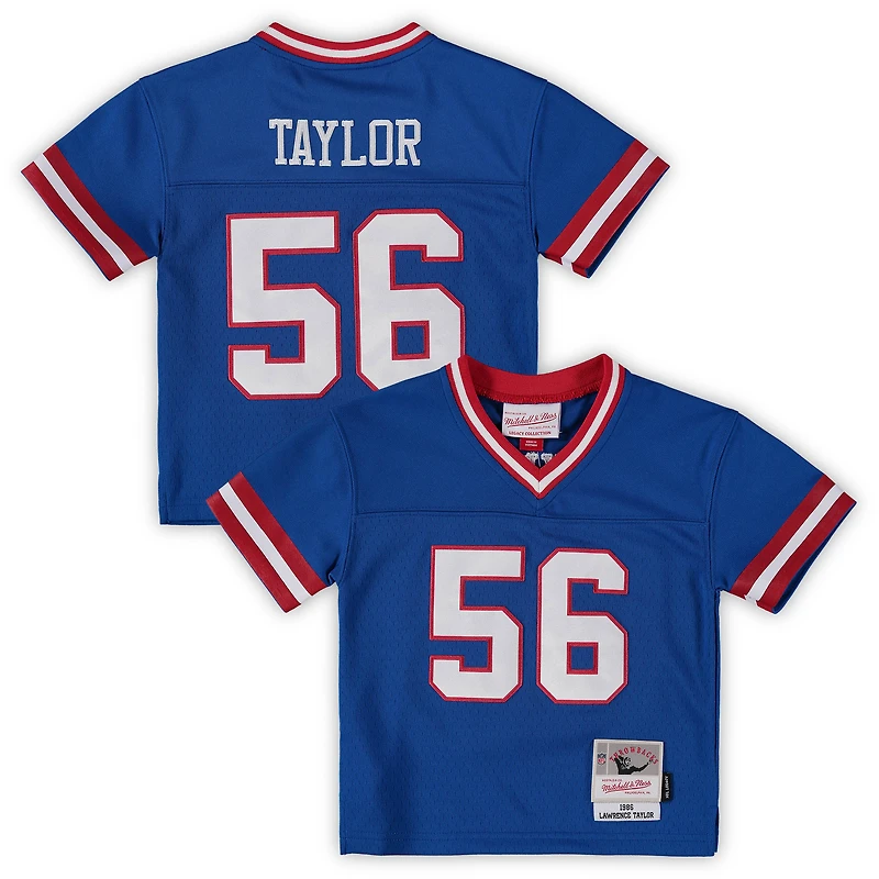 Maillot Mitchell & Ness Lawrence Taylor Royal New York Giants 1986 retraité Legacy pour tout-petit