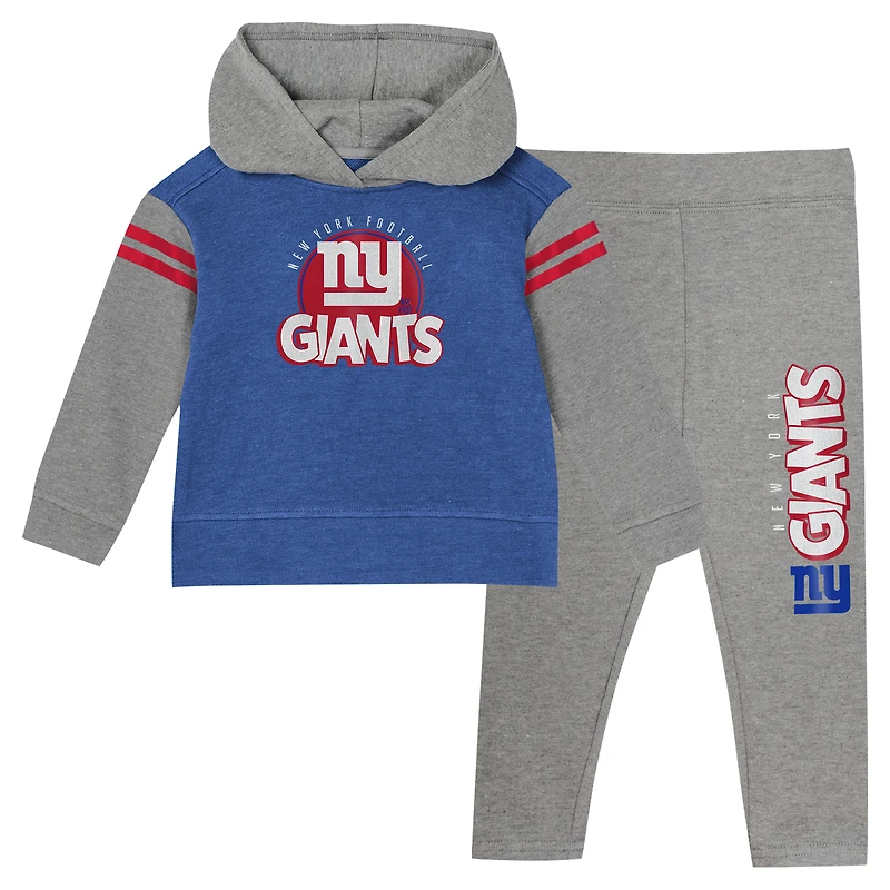 Ensemble deux pièces pour tout-petits avec haut à capuche manches longues et leggings New York Giants Club House