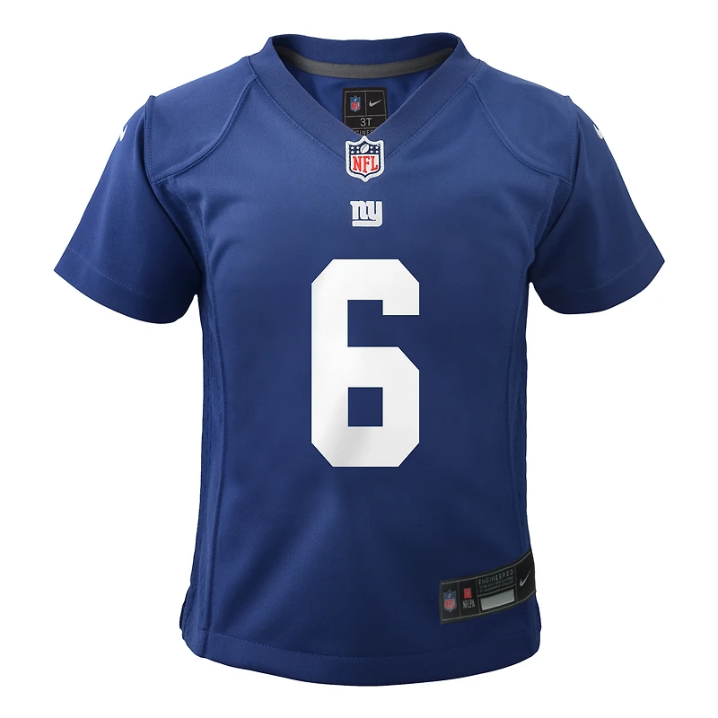 Maillot de match Nike Jaxson Dart Royal pour enfant des Giants New York