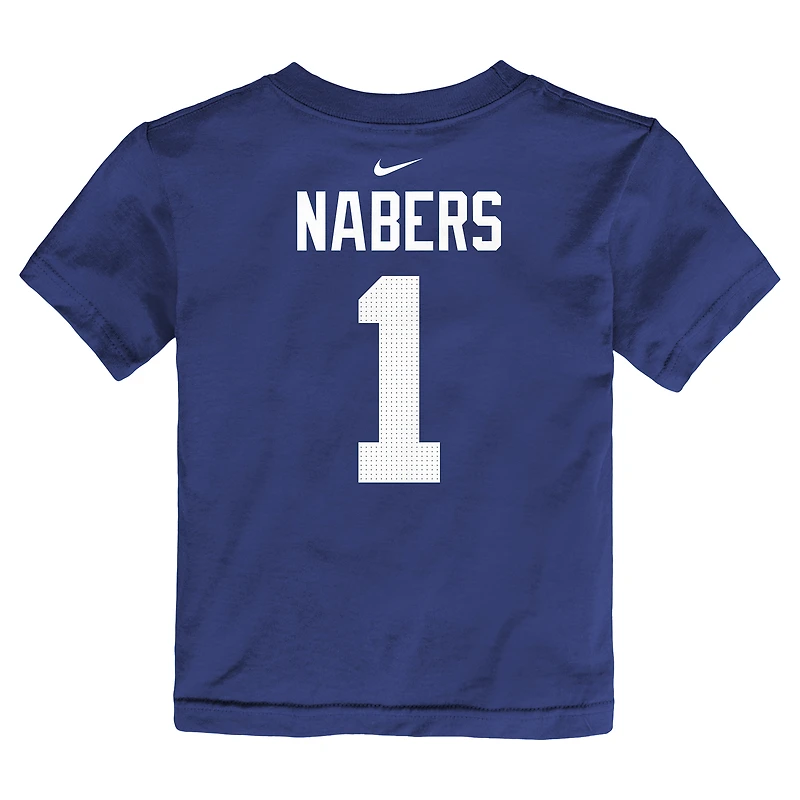 Toddler Nike Malik Nabers Royal New York Giants Name & Number T-Shirt