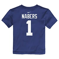 Toddler Nike Malik Nabers Royal New York Giants Name & Number T-Shirt