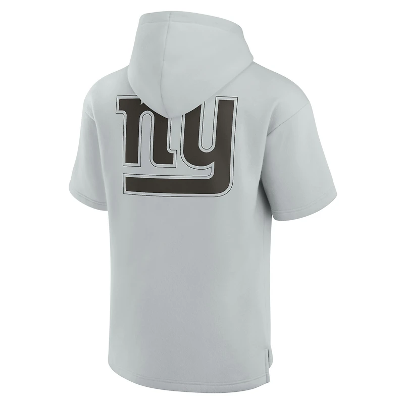 Sweat à capuche unisexe Fanatics gris New York Giants Elements en polaire super douce manches courtes