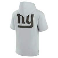 Sweat à capuche unisexe Fanatics gris New York Giants Elements en polaire super douce manches courtes