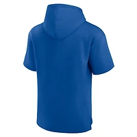 Unisex Fanatics  Royal New York Giants Elements Ready Short Sleeve Pullover Hoodie