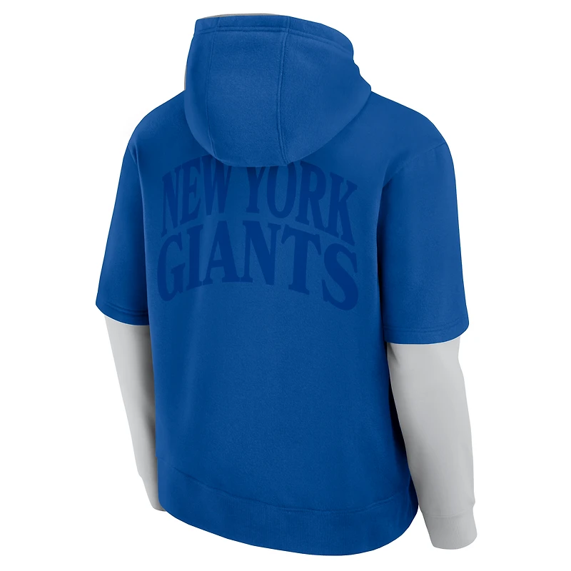 Unisex Fanatics Royal New York Giants Sleek Elements Pullover Hoodie