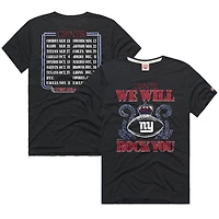 T-shirt unisexe Hommage Charcoal New York Giants 2026 NFL Calendar Queen Tri-Blend