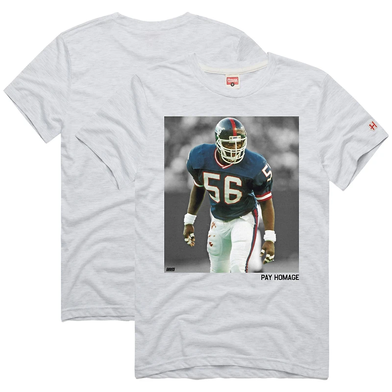 T-shirt unisexe hommage à Lawrence Taylor Ash des New York Giants Pay Homage Tri-Blend