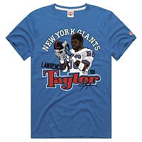 Unisex Homage Lawrence Taylor Royal New York Giants Retired Player Classic Caricature Tri-Blend T-Shirt